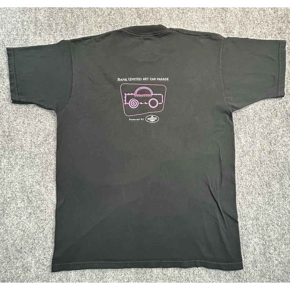Vintage 1998 Houston Art Car Weekend T Shirt XL Black Fruit of the Loom USA Tee - Picture 2 of 10